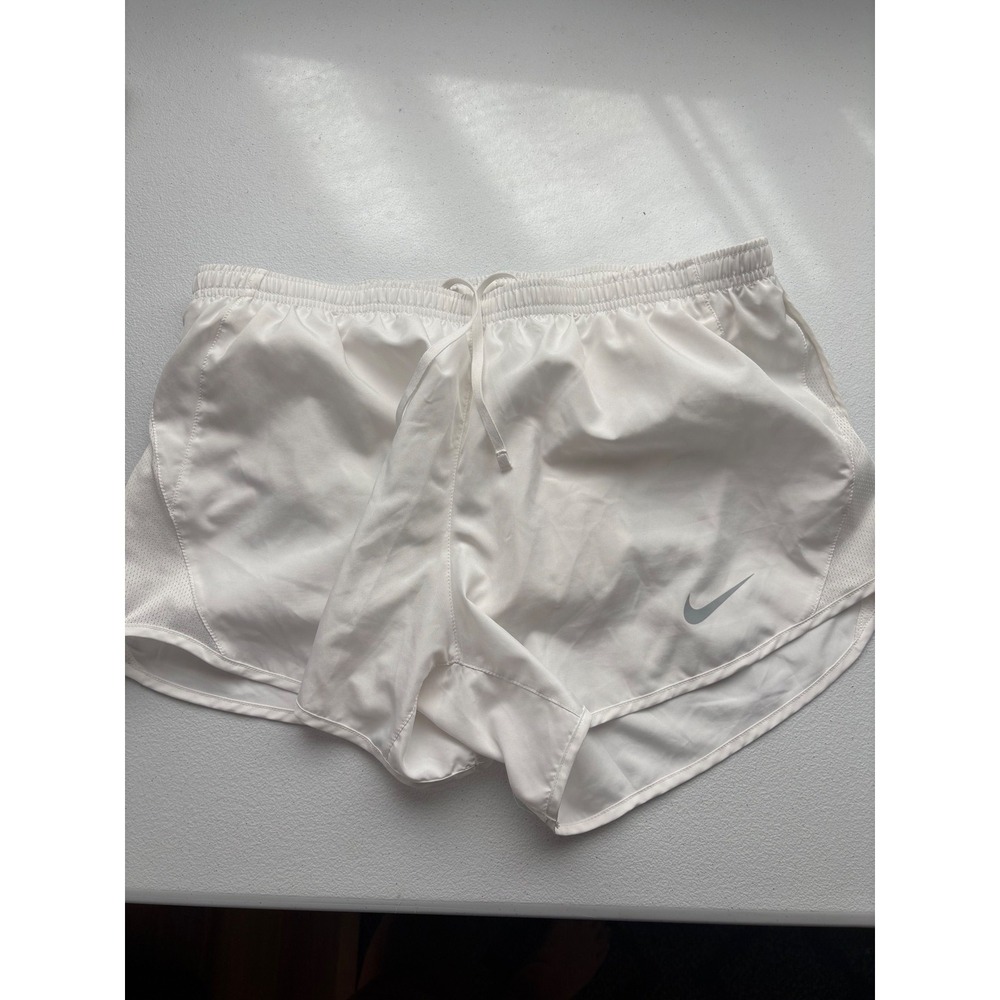 Nike Womens 10k Dri-FIT Running Shorts White Athletic‎ Gym Training 849394-100 M